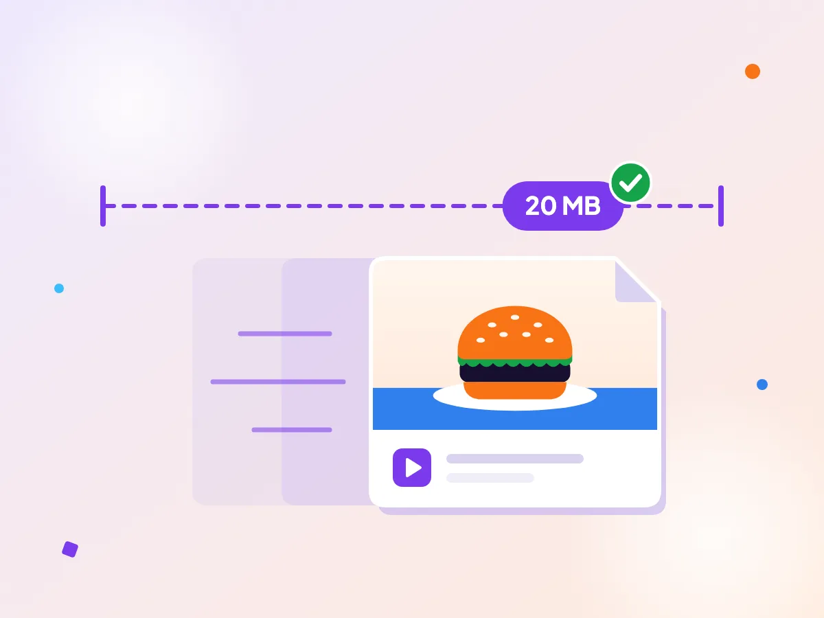 A plate of food in a short video clip small enough to send on Discord with 20 MB